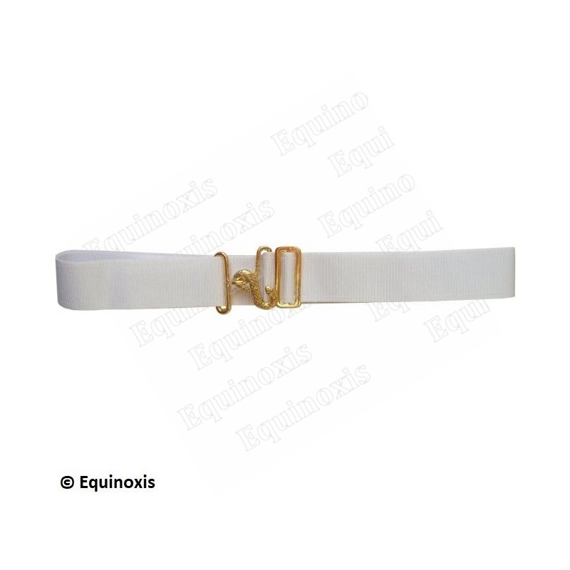 Extension de ceinture de tablier – Blanche – Chiusura serpente metallo dorato