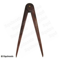 Compas maçonnique en bois articulé – Marrone