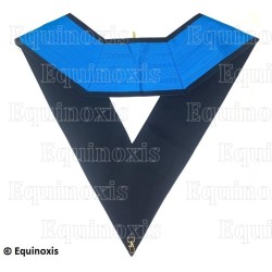 Collare massonico – 4° grado – RSAA – Maître des Cérémonies – Retro nero con teschio e lacrime – Ricamo a mano – Vente gross