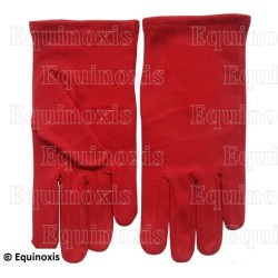 Gants maçonniques rouges coton – Misura XS