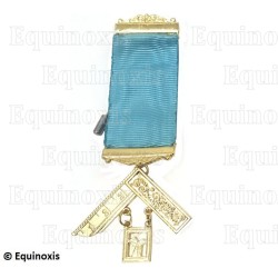 Médaille maçonnique – Rito Emulation – Passé Maître (PM) – Ruban couleur anglaise