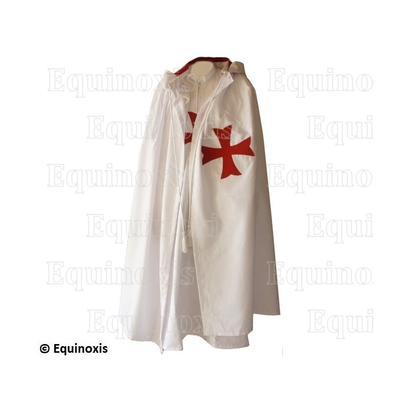 Mantello templare con cappuccio – Croce patente