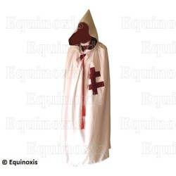 Manteau templier – Knights Templar (KT) – Précepteur – Manteau blanc avec croix patriarcale du Temple – Vente grossiste