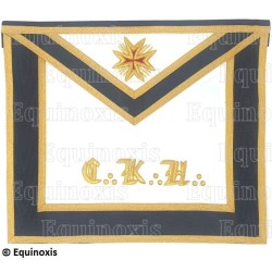 Grembiule massonico in pelle – RSAA – 30° grado – Chevalier Kadosch – CKH – Doré