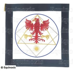 Grembiule massonico in pelle – Grand Ordre Egyptien (GOE) du GODF – 12° grado – Ricamo a macchina