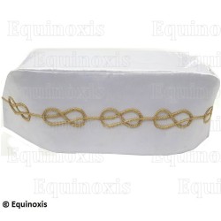 Chapeau maçonnique – Rite Opératif de Salomon – Blanc – Misura 58