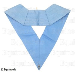 Collare massonico – Rito Francese Tradizionale – Maître des Banquets – Retro blu – Ricamo a macchina
