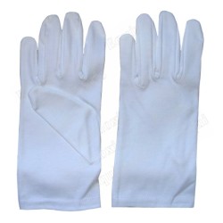 Gants maçonniques blancs pur coton – Misura 9 ½