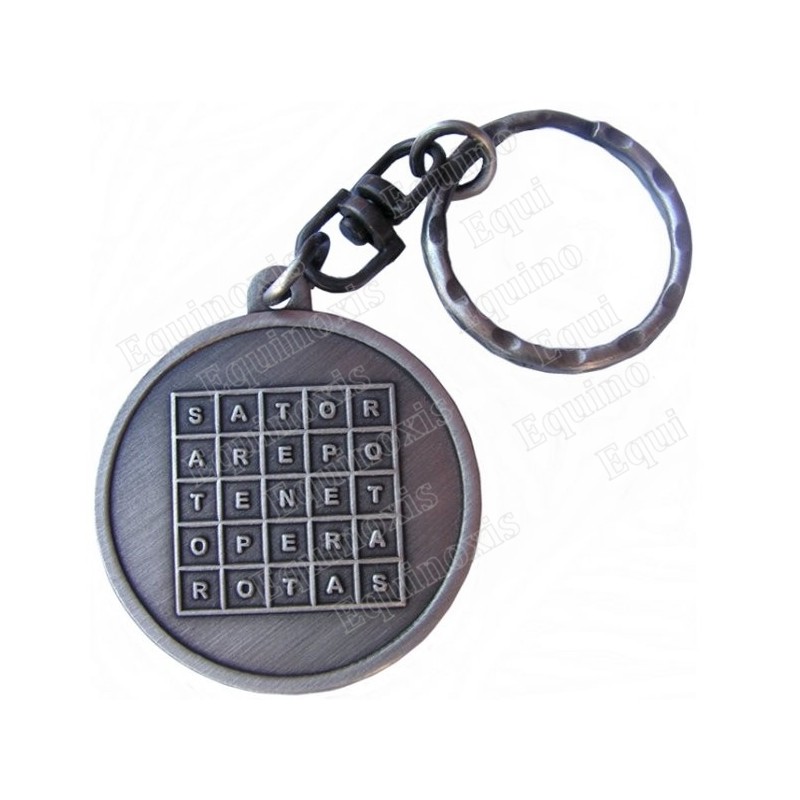 Portachiavi simbolico – Quadrato del SATOR – Metallo argentato