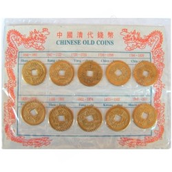 Set di monete Feng-Shui – Set di 10 monete cinesi confezionate