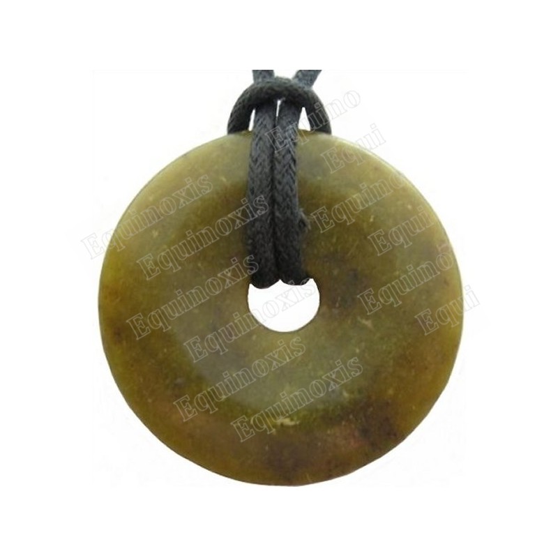 Ciondolo con gemma – Donut – Giada verde
