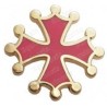 Pin's occitan – Croce occitana smaltata rossa
