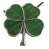 Ciondolo celtico – Quadrifoglio smaltato verde – Argento
