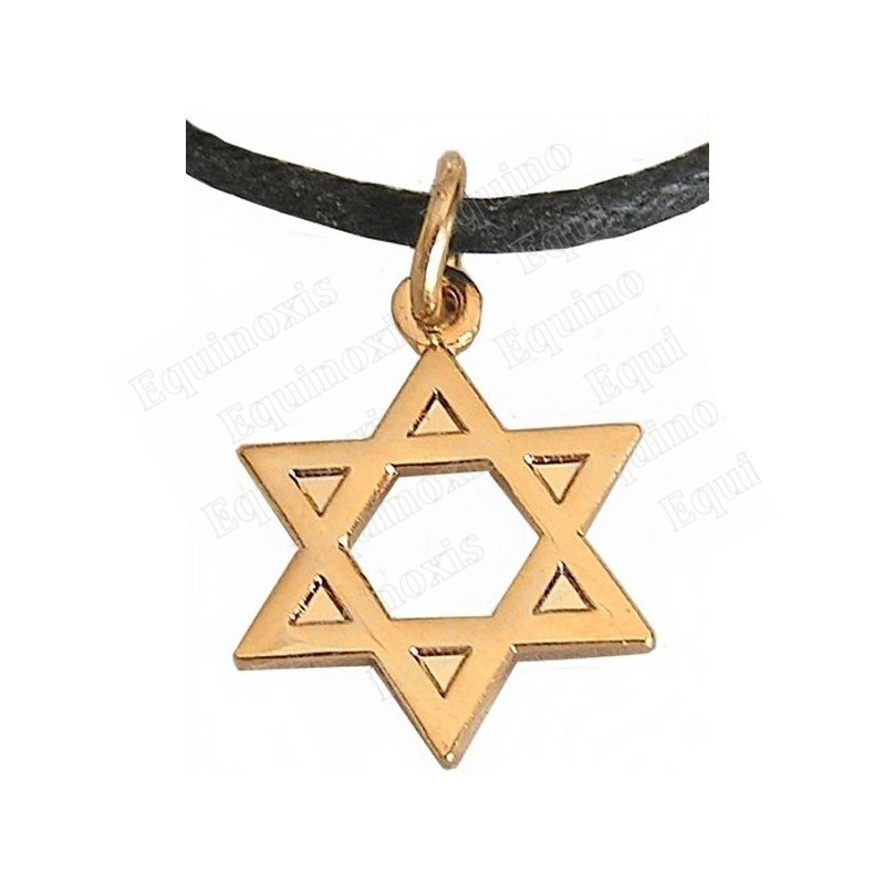 Ciondolo giudaico – Stella di Davide – Metallo dorato 1