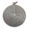 Ciondolo simbolico – Labirinto di Chartres – Metallo argentato