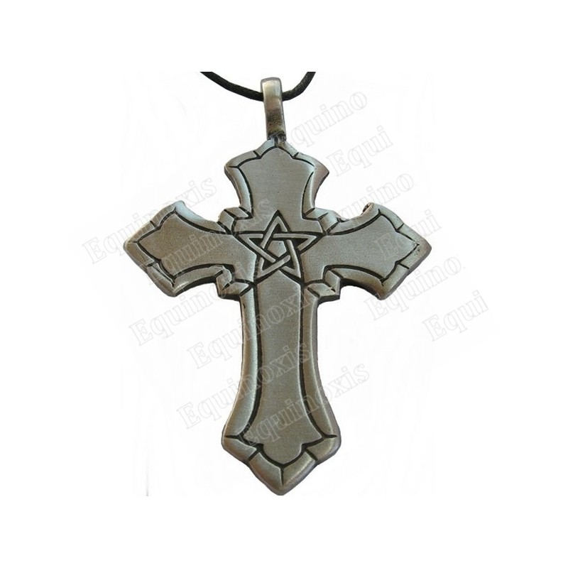 Ciondolo croce – Croce con pentagramma