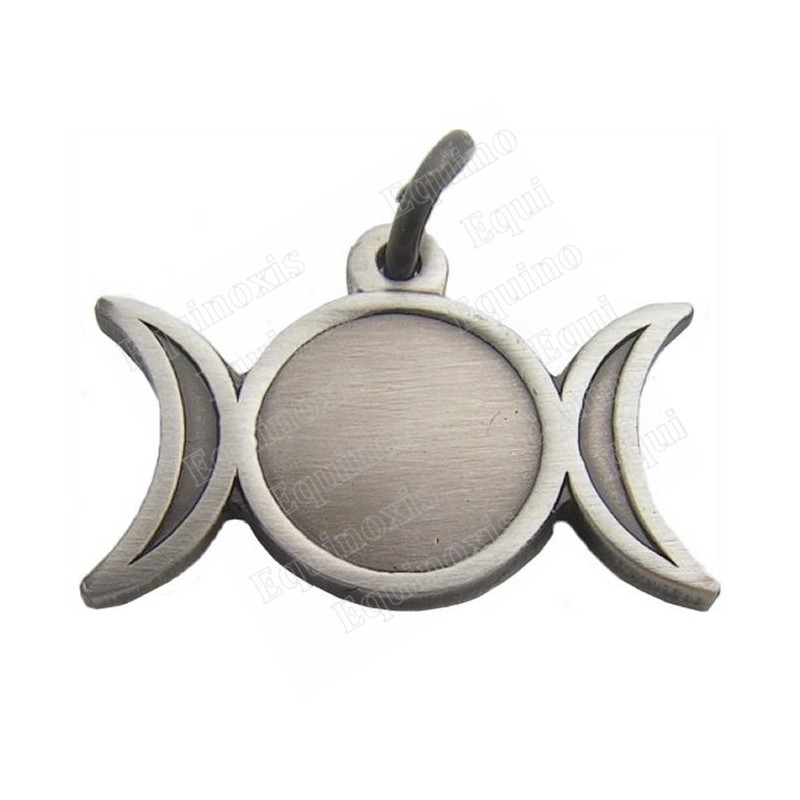 Ciondolo simbolico – Tripla luna – Metallo argentato