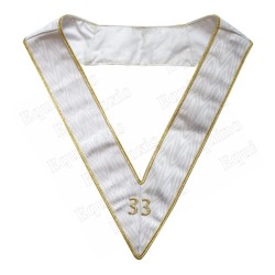 Collarino massonico – RSAA – 33° grado – Brodé main
