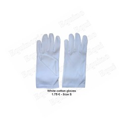 Gants maçonniques blancs pur coton – Misura 6 ½