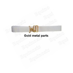 Extension de ceinture de tablier – Blanche – Chiusura serpente metallo dorato