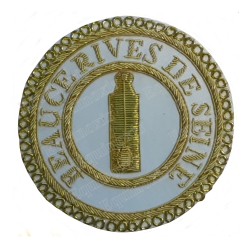 Badge / Macaron GLNF – Grande tenue provinciale – Deuxième Grand Surveillant – Corse – Ricamato a mano