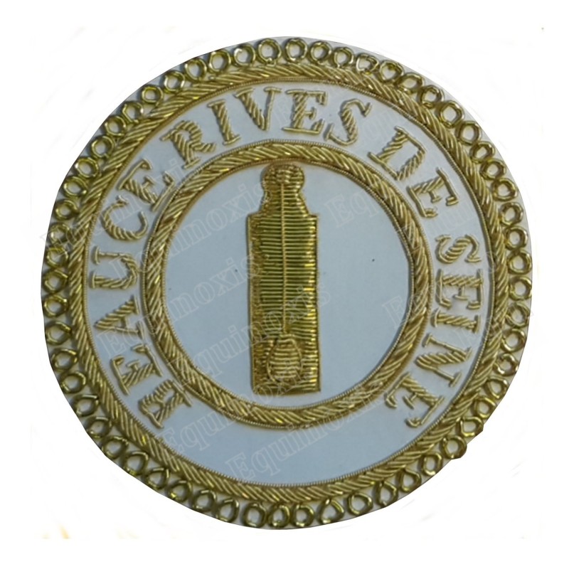 Badge / Macaron GLNF – Grande tenue provinciale – Deuxième Grand Surveillant – Corse – Brodé main