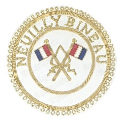 Badge / Macaron GLNF – Grande tenue provinciale – Passé Grand Porte-Etendard– Neuilly Bineau – Ricamato a mano